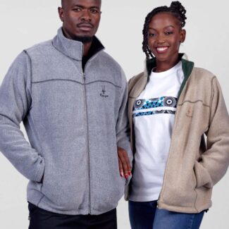 Double/Polar Overlock Style Long Sleeve Fleece Jacket